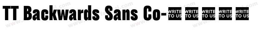 TT Backwards Sans Co字体转换